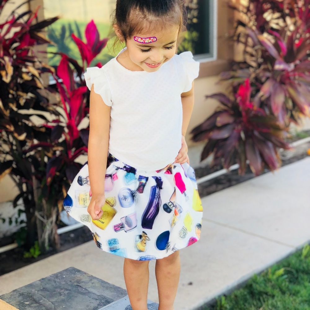 Chic 2pc skirt & blouse for toddler girl